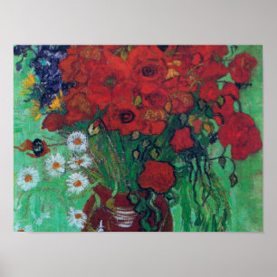 Vincent Van Gogh - Röda poppies och Daisy Poster