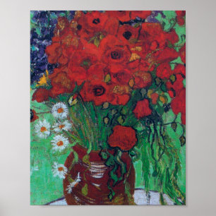 Vincent Van Gogh - Röda poppies och Daisy Poster