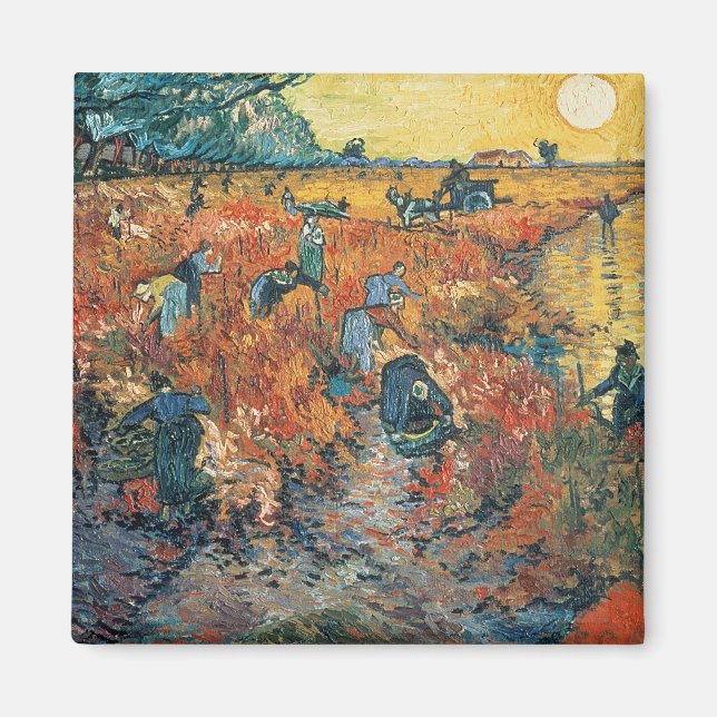 Vincent van Gogh | Röda vingårdar i Arles 1888 Magnet (Framsidan)