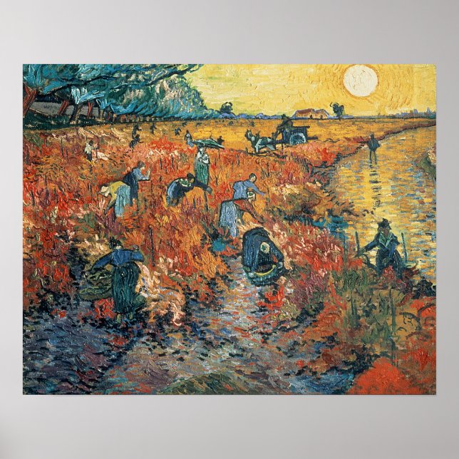 Vincent van Gogh | Röda vingårdar i Arles 1888 Poster (Framsidan)