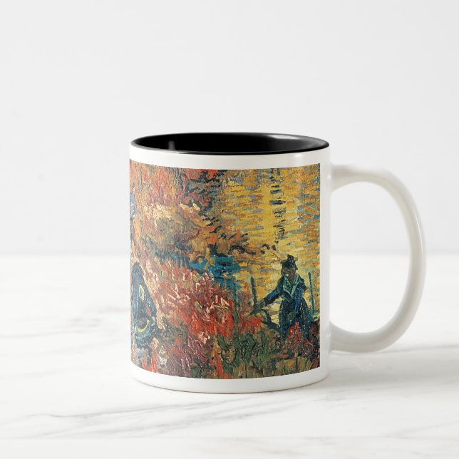 Vincent Van Gogh | röda vingårdar på Arles, 1888 Två-Tonad Mugg (Höger)