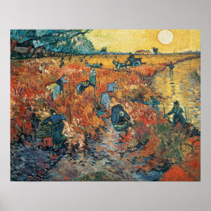 Vincent van Gogh Röda vinodlingar i Arles, 1888 Poster