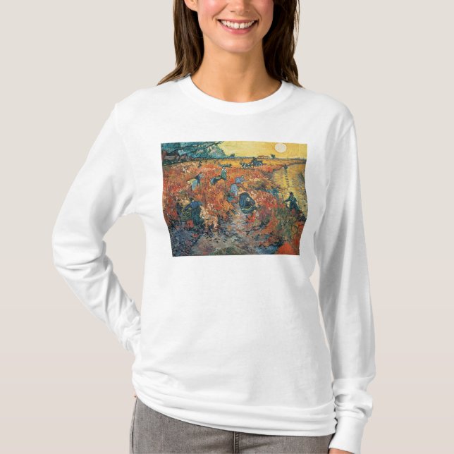 Vincent van Gogh| Röda vinodlingar i Arles, 1888 Tee (Framsida)