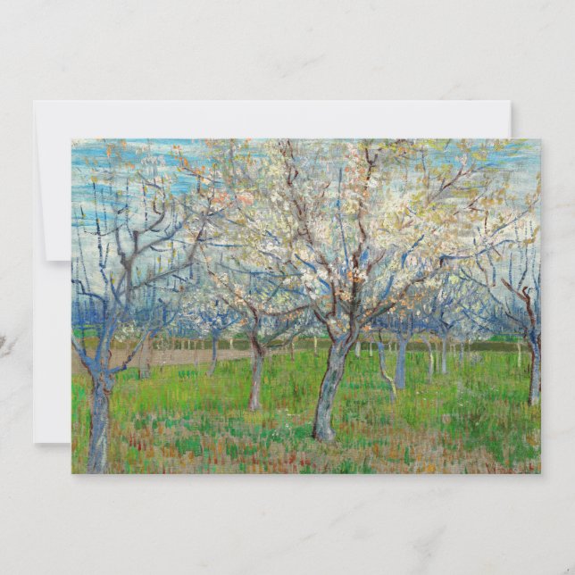 Vincent van Gogh - Rosa fruktträdgård Inbjudningar (Framsida)