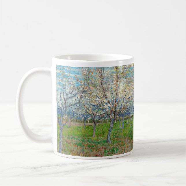 Vincent van Gogh - Rosa fruktträdgård Kaffemugg (Vänster)