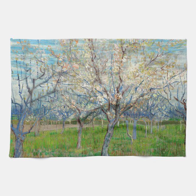 Vincent van Gogh - Rosa Orchard Kökshandduk (Horisontell)