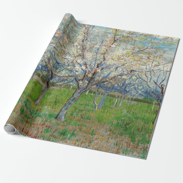 Vincent van Gogh - Rosa Orchard Presentpapper (Utrullad)