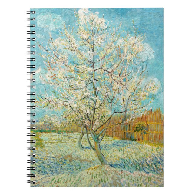 Vincent van Gogh - Rosa Peach Träd i Blommar Anteckningsbok (Framsidan)