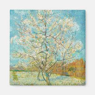 Vincent van Gogh - Rosa Peach Träd i Blommar Magnet