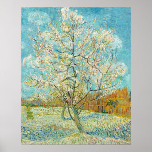 Vincent van Gogh - Rosa Peach Träd i Blommar Poster