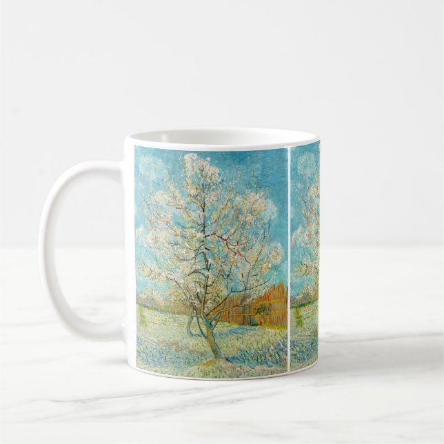 Vincent van Gogh - Rosa Persikoträd i blom Kaffemugg (Vänster)