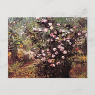 Vincent Van Gogh - Rosebush in Blommar Fine Art Vykort