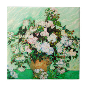 Vincent Van Gogh Rosor (1890) Kakelplatta