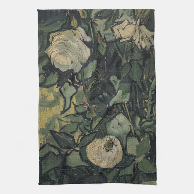 Vincent van Gogh - Rosor och skalbagge Kökshandduk (Vertikal)