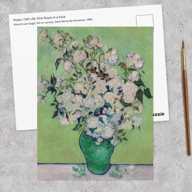 Vincent van Gogh - Rosor Vykort (Skapare uppladdad)