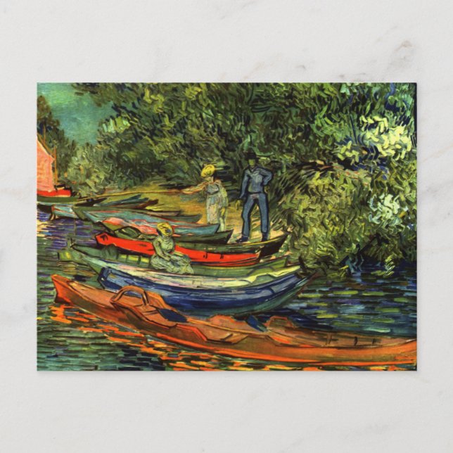 Vincent Van Gogh Rthing Boats Vykort (Framsida)