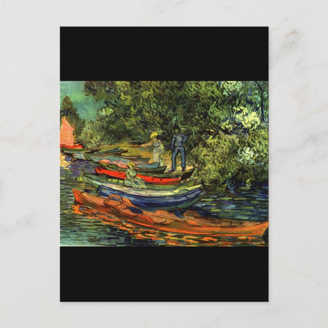 Vincent Van Gogh Rthing Boats Vykort (Framsida)