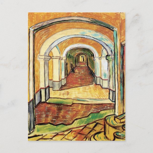 Vincent Van Gogh - S:t Pauls-sjukhusets korridor Vykort (Framsida)