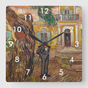 Vincent Van Gogh - Saint-Paul Asylum i Saint-Remy Fyrkantig Klocka