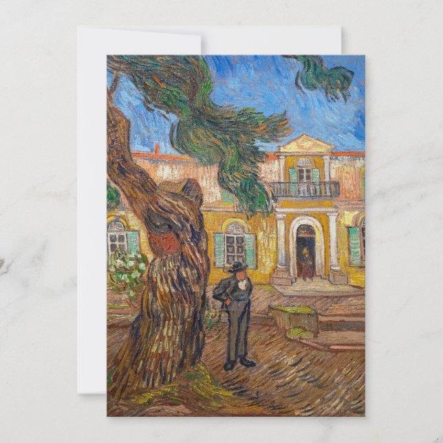 Vincent Van Gogh - Saint-Paul Asylum i Saint-Remy Inbjudningar (Framsida)