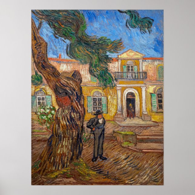 Vincent Van Gogh - Saint-Paul Asylum i Saint-Remy Poster (Framsidan)