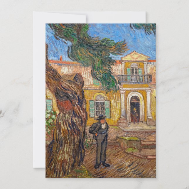 Vincent Van Gogh - Saint-Paul Asylum i Saint-Remy Tack Kort (Framsida)
