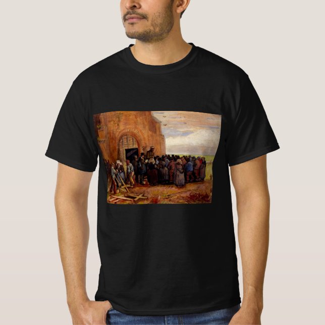 Vincent van Gogh säljer Byggnad-skrot T Shirt (Framsida)