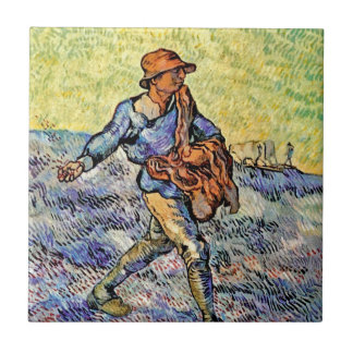 Vincent Van Gogh - Sämannen - Finkonst målning Kakelplatta
