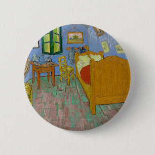 Vincent Van Gogh Sängkammar Målning Knapp