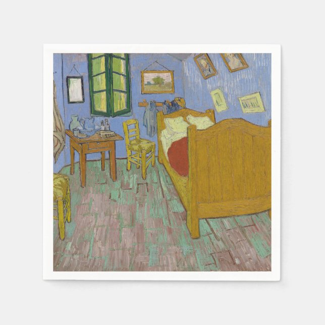 Vincent Van Gogh Sängkammar Målning Pappersservett (Framsidan)