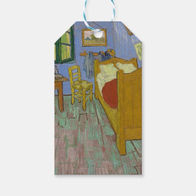 Vincent Van Gogh Sängkammar Målning Presentetikett (Framsidan)