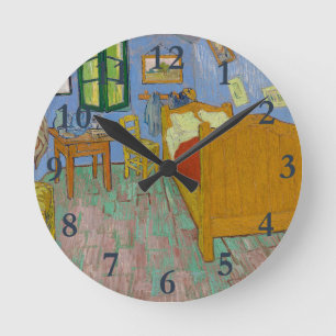 Vincent Van Gogh Sängkammar Målning Rund Klocka