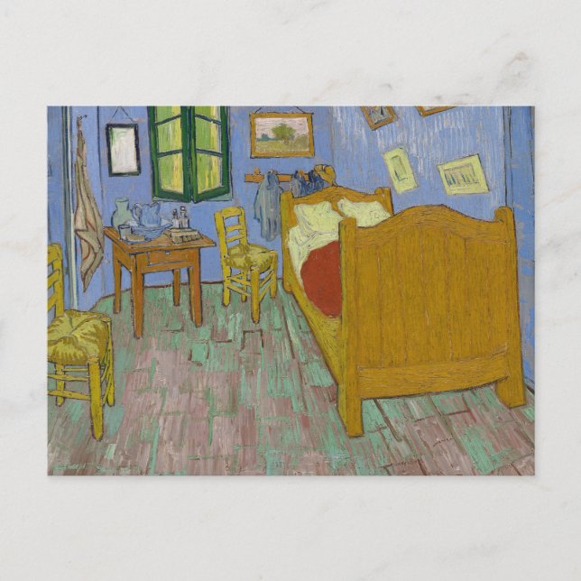 Vincent Van Gogh Sängkammar Målning Vykort (Framsida)