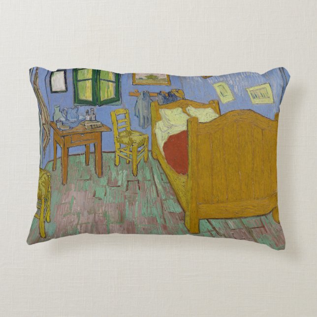 Vincent Van Gogh Sängkammarskildring Prydnadskudde (Baksidan)