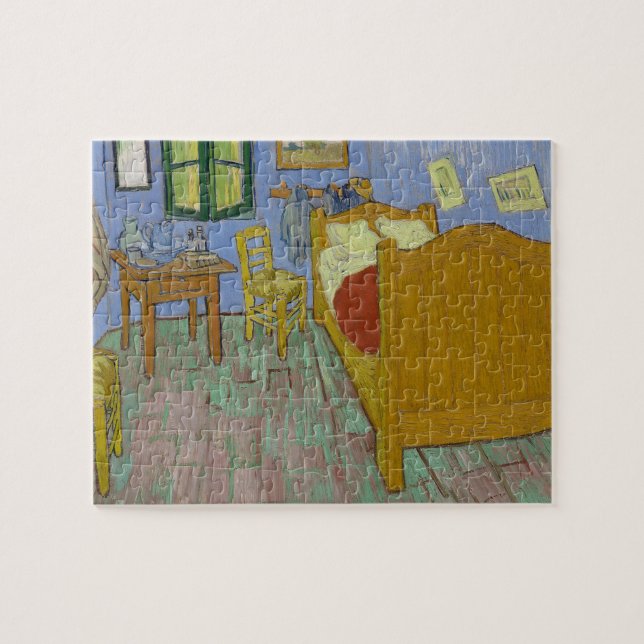 Vincent Van Gogh Sängkammarskildring Pussel (Horisontell)