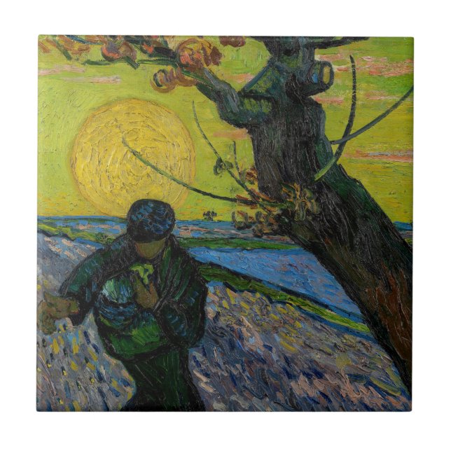 Vincent van Gogh - Såningsmannen  Kakelplatta (Framsidan)