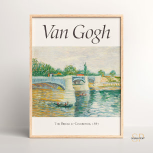 Vincent van Gogh Seine med Pont Print Poster