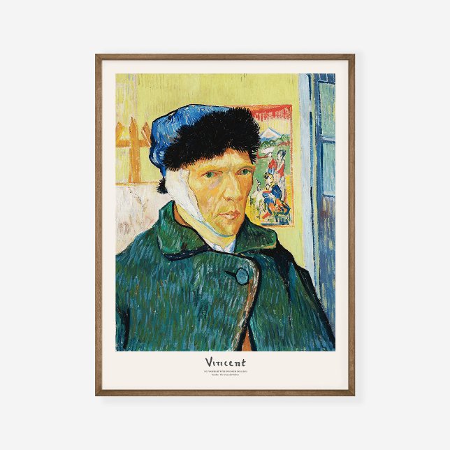 Vincent Van Gogh Self-Porträtt Bandaged Ear Art Poster (Skapare uppladdad)
