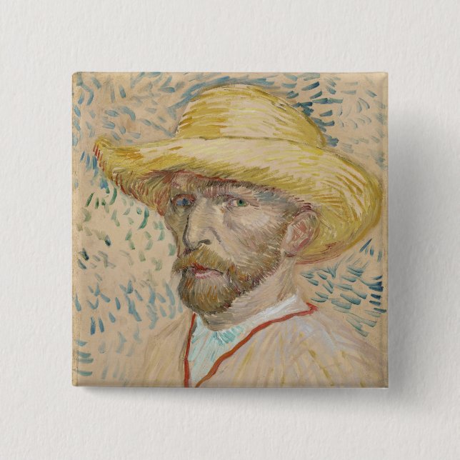 Vincent van Gogh, Self-porträtt Button Knapp (Framsida)