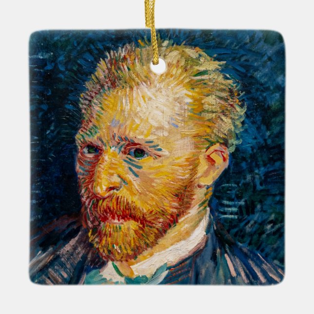 Vincent Van Gogh - Self-Porträtt Julgransprydnad Keramik (Framsida)