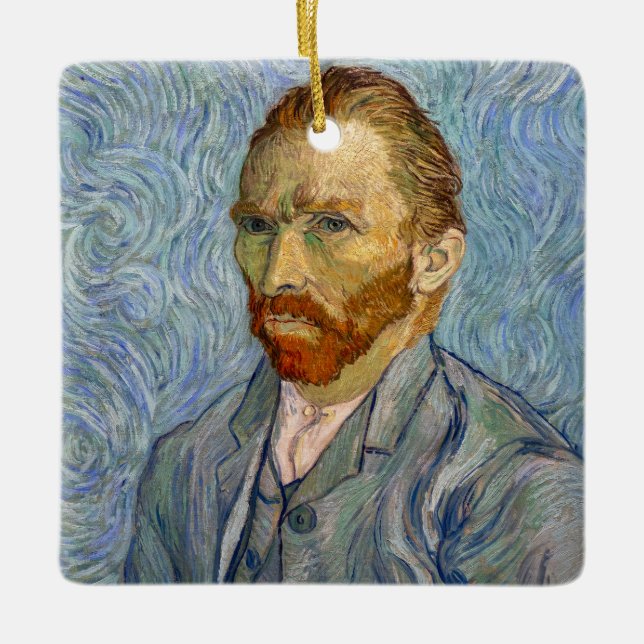 Vincent Van Gogh - Self-Porträtt Julgransprydnad Keramik (Framsida)