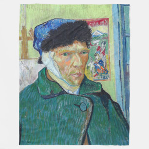 Vincent van Gogh - Self-porträtt med förbandat öra Fleecefilt