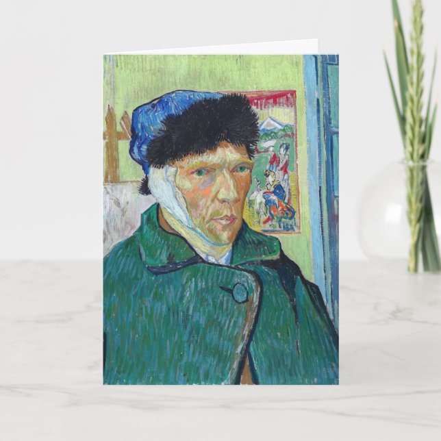Vincent van Gogh - Self-porträtt med förbandat öra Kort (Framsida)