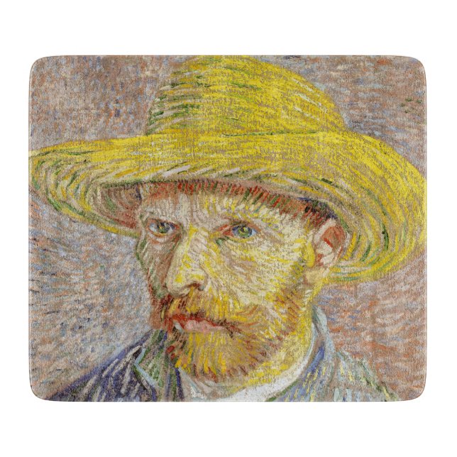 Vincent van Gogh - Self-porträtt med Straw Hat (Framsidan)
