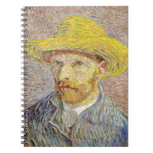 Vincent van Gogh - Self-porträtt med Straw Hat Anteckningsbok