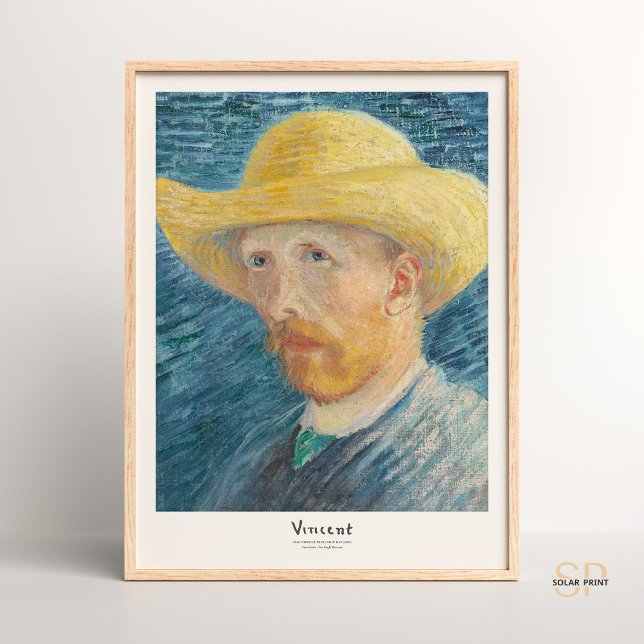 Vincent van Gogh Self-Porträtt med Straw Hat Art Poster (Skapare uppladdad)