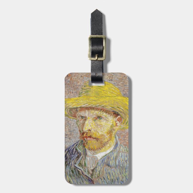 Vincent van Gogh - Self-porträtt med Straw Hat Bagagebricka (Vertikal Framsida)