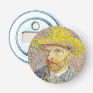 Vincent van Gogh - Self-porträtt med Straw Hat Flasköppnare