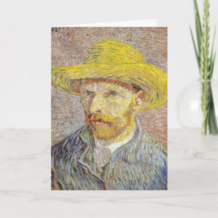 Vincent van Gogh - Self-porträtt med Straw Hat Kort