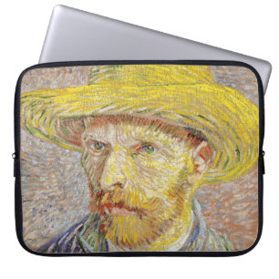 Vincent van Gogh - Self-porträtt med Straw Hat Laptop Fodral